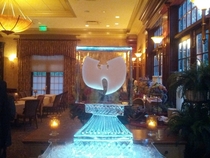 The ice sculpture at a wedding I DJd at
