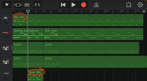 The instrument named cut off in GarageBand 