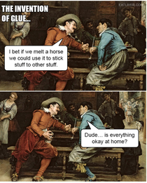 The invention of glue