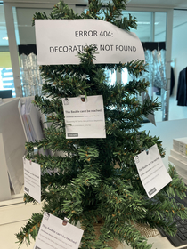 The IT guy where I work out this up as his decorations for Christmas