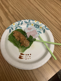 The kid asked for just one chicken tender Decided to spruce it up