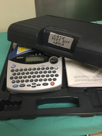 The label maker case where I work is broken If only there was a better way