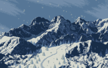 The Land of Frost   color pixel art by me