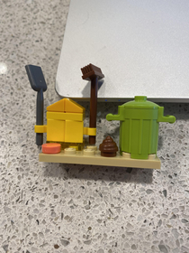 The Lego pet playset comes with Lego poop