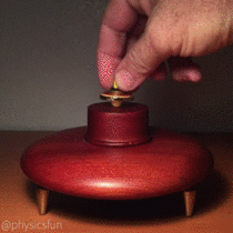 The Levitron where the pull of gravity is equal to the magnetic repulsion