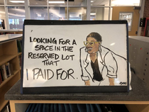 the life of a college student as seen on this library whiteboard