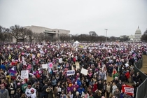 The line for the womens bathroom at the Capitol building was craaaaaaazy today