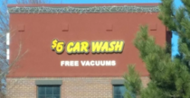The local  car wash sneakily increased its price