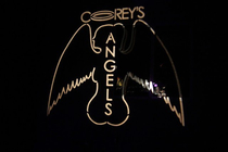 The logo for Corey Feldmans band looks like an Angel with balls