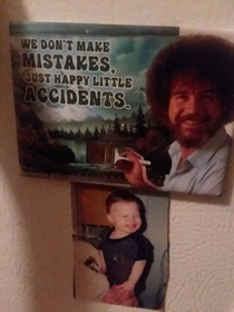 The magnet my mom decides to use for my baby picture