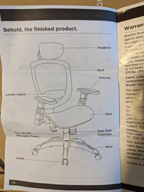 The Manual for my chair has this page