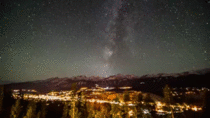 The Milky Way moves over Breckenridge CO