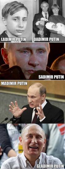 The moods of Vladimir Putin