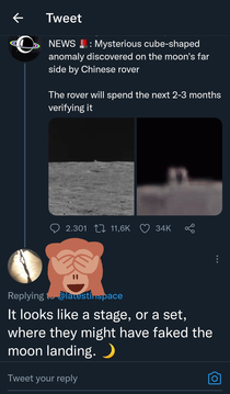 The moon landing was faked on the moon