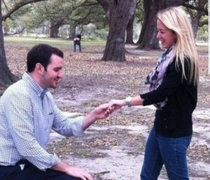 The moon was out during the day for this special engagement