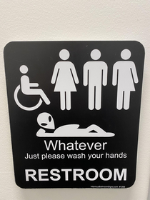 The new bathroom signs at work
