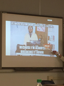 The new biology teacher is awesome