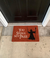 The new door mat the wife bought