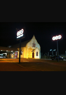 The old Protestant Church in my home town is now a drive through liquor store