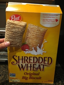 The one time an image of cereal on the box is actually showing true size and detail