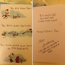 The only Fathers Day card I ever received
