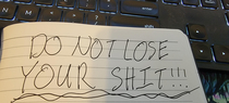 The only note needed for a vendor meeting today