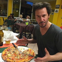 The only person thats allowed to eat pizza with a knife and fork