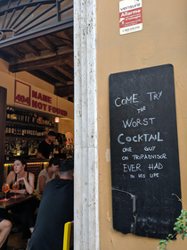 The only thing better than the name of this bar is sign outside of it Found in Rome