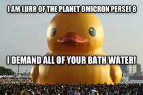 The only thing that I could think of when I saw the giant rubber duck picture