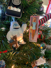 The ornament placement on my friends tree