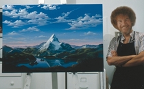 The Paramount Pictures logo on the day it was originally painted 