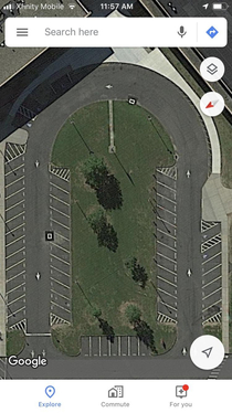The parking lot in my high school has always lookedinteresting
