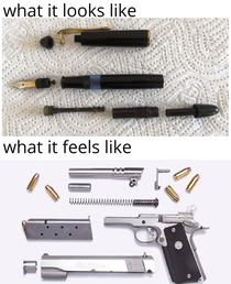 The pen is mightier than the gun