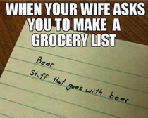 The perfect grocery list