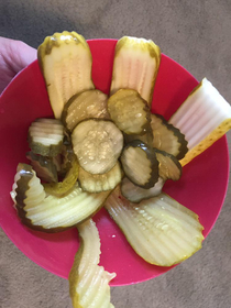The pickle sampler bowl is only for when the finest of guests are in attendance