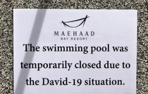 The pool really hates David for well