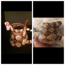 The rattlesnake mug I ordered vs the RaTtLeSnAke mug I got
