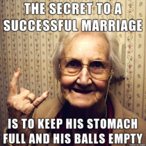 The reason that Marriage Advice Grandad is so laid back and not full of anger in his old age