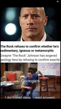 The rock is angee