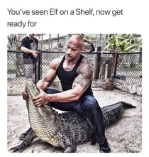 The Rock on a croc