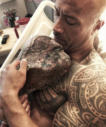 The Rock with his son lil Rock