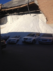 The salt factory next to an Acura dealership in Chicago just broke