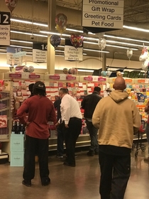 The scene at the grocery store was hilarious today