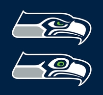 The Seattle Seahawks Logo without eyebrows