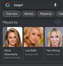 The second-most popular portrayal of Batgirl according to Google