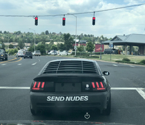 The SEND NUDES says perv but the heart muffler says hopeless romantic