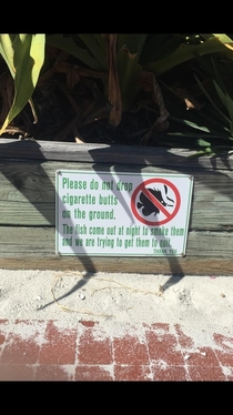 The sign at my beach access