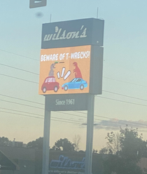 The sign at my local car dealership