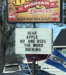 The sign at the local hot wing bar