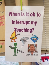 The sign in my co-workers nd grade classroom